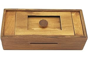 MEDIFIER Holzpuzzleboxen mit versteckten Fächern Intelligente Denksportaufgaben für Erwachsene Geldkartenhalter Schwierige Spiele Holzpuzzlekoffer für geheime Überraschungsgeschenke