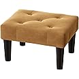 viewcare Foot Stool, Small Ottoman Foot Rest, Velvet Soft Footrest Ottoman With Wood Legs, Sofa Footrest Extra Seating For Living Room Entryway Office, Coffee