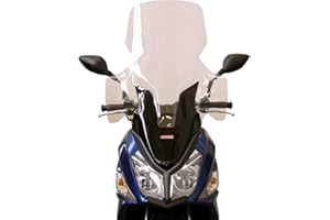 BRIXIAMOTO FABBRI Pare Brise Moto Transparent Exclusive Compatible avec SYM Jet 14 125 2017-2023 et pour Jet 14 200 2017-2023