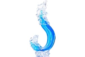 ‎XMGZQ XMGZQ Murano Glas,Glas blau,Glasfiguren deko,Murano,Glas Figuren,tooarts,glasskulptur deko,skulptur blau,Murano Glas deko,Handgeblasene Glas,Tisch Home Decor,Home Office Desktop Dekoration