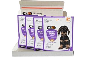 VETIQ Healthy Treats Serene Calming For Small Dogs & Puppies, Tasty Treats to Help Naturally Calm, Soothe & Relax Dogs at Bedtime, 50 g (Pack of 4)