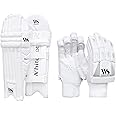 Whitedot Dot 2.1 Combo Cricket Batting Pad with 2.1 Cricket Batting Gloves, Idol for Mens/Adult/Large