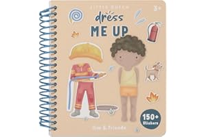 Little Dutch Jim & Friends 125407 - Libro con adesivi Dress me up