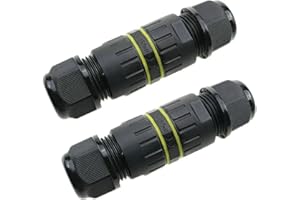 MALAJESS IP68 Waterproof Junction Box Outdoor Cable Connector, Extension Electrical Cable Protector for Cable Diameter Ø5mm-8mm (Pack of 2)