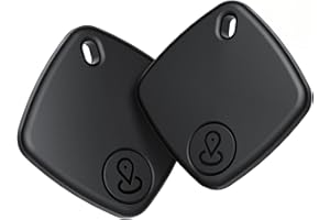NTAANOO Air Tracker Tag 2 Pezzo, Smart Tracker Compatibile con Apple Dov'è (Solo iOS), Localizzatore con Cordino/Portachiavi, Trova Oggetti per Valigie/Chiavi/Bagagli/Portafogli, Batteria Sostituibile
