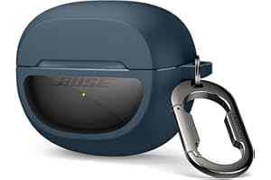 SURITCH Przezroczyste etui kompatybilne z nowymi słuchawkami dousznymi Bose Ultra Open (2024), trwałe, odporne na wstrząsy etui ochronne z TPU, z karabińczykiem i brelokiem i przezroczystym okienkiem