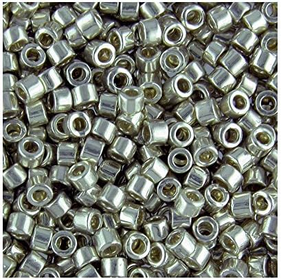 Miyuki Delica Size 11 DB035 Galvanised Silver Qty 50 Grams