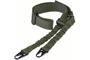 Annlpoy 1pcs Cinghia Fucile,Tracolla per Fucile Regolabili,Imbracature da Caccia in Nylon,Imbracatura Multifunzionale con Gancio in Metallo, per Caccia, Softair e Attività all'Aperto, Lunghezza Estens