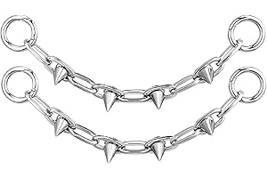 CHUANGDI 2 Stück Schuhanhänger Kette DIY Schuhketten Metall Stil Schuhkette Charms Schuhkette Dekoration Metall Kette Schuhdekoration für Damen Herren Sandalen DIY Accessoires