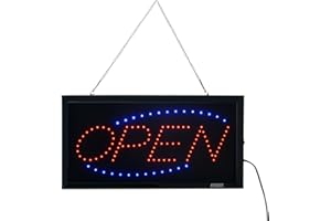 FITNATE NEON Letrero Abierto de Neón LED, Letrero Luminoso LED Abierto, Dos Modos de Luz Intermitente y Constante, para Negocios, Paredes, Escaparates, Tiendas, Bares, Hoteles, 25 x 48 cm