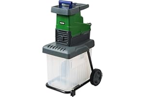 Forte 2800W Quiet Shredder with a 60L Integrated Collection Box, 42mm Cutting Diameter and Safety Switch, Green