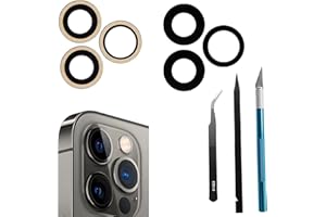 Dakexiong 12 Pro Rückkamera-Glaslinse Ersatz für iPhone 12 Pro, Kompatibel mit iPhone 12 Pro Back Rück Kamera Glas Linse Ersatz mit 12Pro Camera Lens + Reparaturwerkzeug Kit