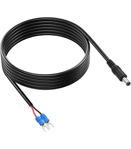 RUNCCI-YUN 10 Pezzi Cavi Alimentazione DC – Maschio E Femmina 5.5x2.5 Mm, 18AWG 12V 5A, Connettori A Pannello, IP68