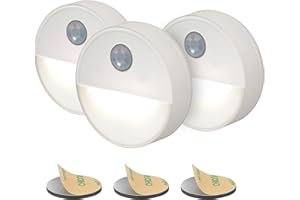 Proxinova Veilleuse LED Blanche Froide, Lampe Detecteur de Mouvement Interieur, Lumiere LED Sans Fil Adhésif, à Pile, Pour LED Cuisine, Armoires, Salles de bain, LED escalier Detecteur de Mouvement