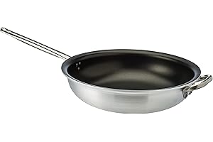 Pentole Agnelli ALSA2111BMS36 Padella Svasata Alta Antiaderente Spessore 5 Millimetri Per Mantecare Salta Pasta E Riso Con Manico Inox, Diametro 36 cm