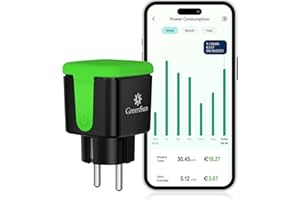 GreenSun Prise Connectée - Prise Exterieure Etanche, Programmateur Prise Electrique, Prise programmable, Prise Connectée Alexa, Prise Compteur d'Énergie, Contrôle APP Vesync, IP44 pour l'extérieur