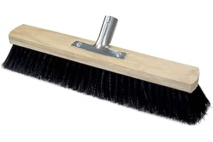 FORMAT Nölle Saalbesen (Besen / Zimmerbesen) mit Metallstielhalter - Qualitätsmischung, 80cm - 236803, Schwarz