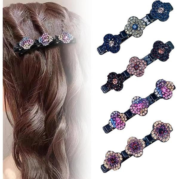 Lurrose Kristall-Haarspangen Set – Funkelnde Strass-Spangen In Rosa, Für Braut & Festliche Anlässe