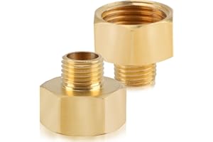 NODCOWS 2Pcs Adaptador de Gas de 1/2" IG x 1/4" R Rosca, Conector Manguera De Gas Latón, Adaptador Para Cocina De Gas, Adaptador Manguera De Gas Para Hornillo de Gas o Encimera