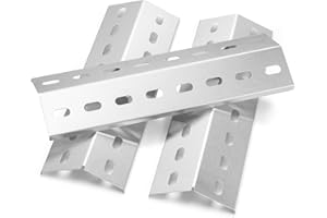 BBQ-YUMMY 36,5 x 12 cm Edelstahl Brennerabdeckung Heizplatte für für Enders Chicago 3, Enders Boston Pro 3K, 6 Kr Turbo, Tepro 3561, Universal Flammenverteiler Hitzeschild Flavorizer Bars Ersatzteile, 3 Stück