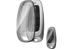 OFFCURVE Custodia Chiavi Trasparente Cover Chiave, Guscio Chiave Copri Chiavi Auto Telecomando per Hyundai Tucson NX4 Ioniq 5 Santa Fe TM Sonata DN8 Nexo Solaris Grandeur Kona Azera i10 i30