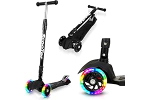 ‎JOPASSY Jopassy Roller Kinder Scooter mit 3 LED-Rädern | Scooter Kinder Höhenverstellbar & Faltbar,Kinder Roller Bis 50 kg | Kinderroller für Roller Kinder 3-14 Jahre