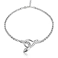 Breil, Collezione Cobra, Collana da Donna in Acciaio Lucido, di Ispirazione Animalier, con Elemento Centrale Fisso a Forma di