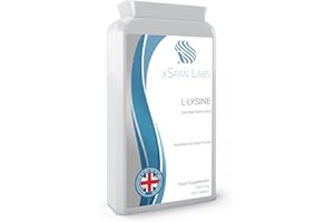 XSPAN LABS L-Lysine Tablets 1,000mg - 90 Tablets - Potent Vital Amino acids aiding in Calcium Absorption and Promoting Balanced hormonal Stress responses - Manufactured in The UK