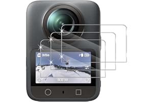 Holilo Vetro Temperato Pellicola per DJI Osmo 360【3 Pezzi】 Pellicola Protettiva, Pellicola Durezza 9H Senza Bolle Protezione Schermo HD Anti-graffio Anti-Impronta