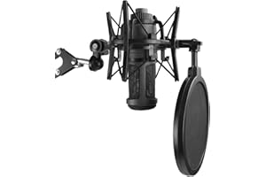 AT2020 Suspension Antichoc Professionnelle avec Filtre anti-pop pour Réduire le Bruit de Vibration du Microphone, Support Antichoc pour Micro à Condensateur AT2020 AT2020USB + par YOUSHARES
