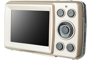 Ganquer HD Mini Digital Camera, Point and Shoot Digital Cameras, 16MP 720P 30FPS 4X-Zoom Video Camera Camcorder, Portable Compact Cameras for Students, Teens, Beginners(Gold)