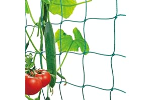 MIUEZUTH Premium Ranknetz mit großer Maschenweite für den perfekten Wachstum von Tomaten, Gurken und Kletterpflanzen Das Optimale Rankhilfe Netz für Garten und Gewächshaus - Maschnweite (10cm), Größe: 1 x 2m