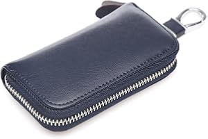 QIUPFGUT Portachiavi in Pelle, Borsellino Portachiavi, Portachiavi in Pelle Per Uomo e Donna, 6 Ganci per Chiavi, Porta Carte, Portafoglio per Banconote, Tasca per Chiavi Auto