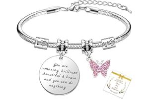 ALEXCASE Girls Jewellery Meaning Bracelet Cute GirlsMother and Daughter Bracelet Gifts for Girls Stainless Steel Jewellery for Girls GirlsJewellery Gifts for Women Birthday Gifts for Sister Niece