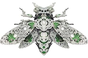 Piececool Puzzle 3D, metalowe, bursztynowe, modele ważki, owady, rękodzieło, zestawy modelarskie dla dorosłych do budowania