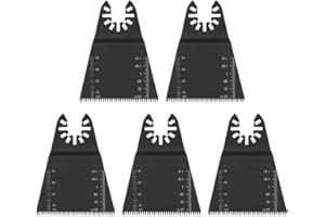 ASHATA Lame per utensili oscillanti 5 mm 65 mm, Lame per a sgancio rapido multitool oscillanti in metallo / legno, Lama per multiutensile oscillante in acciaio ad alto tenore di carbonio multifu