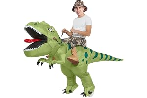 BAJENA Dinosauriedräkt uppblåsbar dino häst på en uppblåsbar dinosaurie leksak för halloween födelsedagar cosplay unisex (Erwachsene)