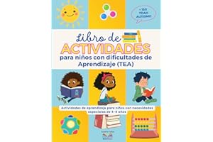 Libro de ACTIVIDADES para niños con dificultades de Aprendizaje (TEA): Actividades de aprendizaje para niños con necesidades especiales de 4-6 años