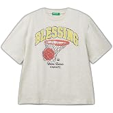 Benetton Erkek &Ccedil;ocuk Lacivert Slogan Baskılı T-Shirt