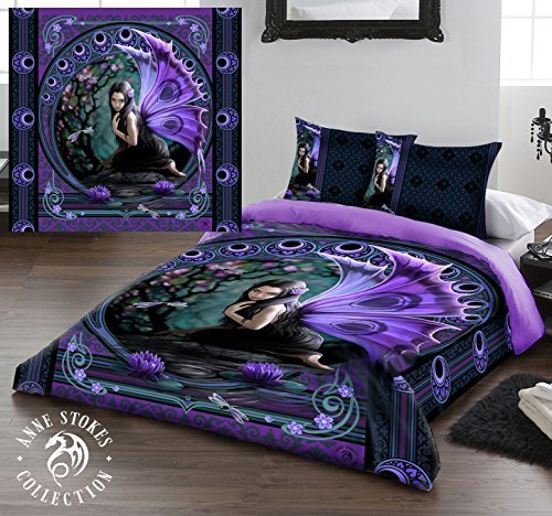 NAIAD Double Bed Duvet and Pillowcase Bed Linen Set Artwork by Anne Stokes