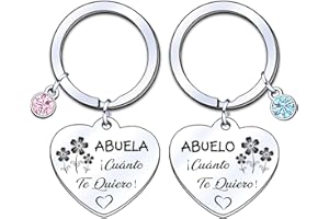 ZYMGUO Regalo Abuela Abuelo Llavero,Regalos Abuela Abuelo Llavero,Regalos Familiares,Regalos Navidad,Regalos de Cumpleaños