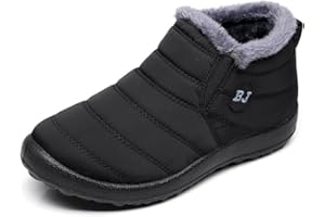 Stivaletti Donna,Popoti Stivali Inverno Caldo Neve Stivaletti Imbottiti di Unisex Impermeabile Appartamenti Stivaletti Antiscivolo Casual Camminate All'aperto