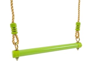 Tp Toys Trapèze Métal Acier Galvanisé – Balançoire Gymnastique Enfant – Hauteur Ajustable 190-250 cm – Corde Imputrescible – Dès 3 Ans – Poids Supporté 50 kg, Vert