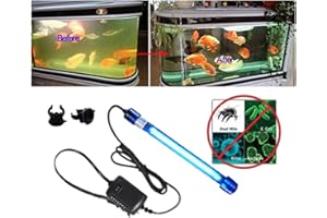 OSATNB Aquarium UV light Sterilizer Water Clarifier UV Light Clean Green Algae Pet Dog House Bacteria-Killer UV Sterilizer Lamp for Sump Filter Tank Pond Swim Pool Home Sterilization(5W 7inch in length)