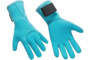 NICEY Unisex Diving Gloves 3 mm Premium Neoprene Gloves Adult Elastic Warm Scuba Diving Glove Women Men Wetsuit Gloves Five Finger Anti-Slip Stretchy Snorkel Gloves for Surf Kayak Diving Swim Water Sport