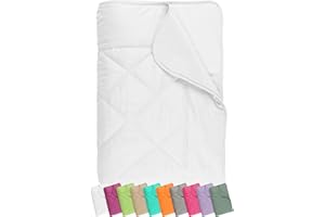 NPLUSEINS Trapunta leggera Realizzato in morbido tessuto in microfibra – dimensioni circa 135 cm x 200 cm – versatile – disponibile in 6 colori moderni – Testata secondo OEKO-TEX, bianco, 135 x 200 cm