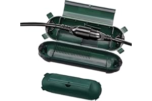 jklitio Outdoor IP44 Waterproof Connection Box, Waterproof Electrical Extension Cord Cover, Outdoor Extension Cord Safety Cover, Outdoor Power Accessories to Protect Holiday Decorations (GREEN)