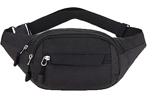 JPESYGFDK Bauchtasche Damen Schwarz Hüfttasche Sport Running Camping Fahrrad Reisen Joggen Laufen Laufgürtel wasserdichte Bauchtasche Für Spaziergänge Mit Hunden, Laufen, Wander