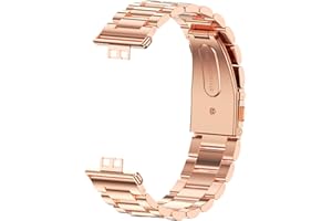 SenMore Metalowy pasek kompatybilny z Huawei Watch Fit New & Huawei Watch Fit & Huawei Watch, elegancki, metalowy pasek ze stali nierdzewnej, regulowany pasek