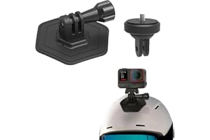 Buziba Kit de base adhesiva curvada para casco para DJI Osmo Action 4, soporte adhesivo flexible para Insta360 GO3/GoPro y la mayoría de cámaras de acción